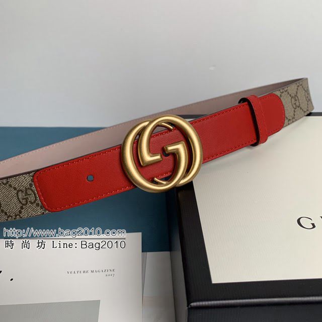 Gucci經典皮帶 古奇GGSupreme小牛皮腰帶 古奇2020早春新款  jjp1564